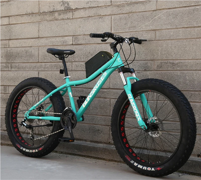 Sale 26inch snow electric mountain bicycle 48V lithium battery 750w-1500w motor fat ebike 4.0 tires MTB electric bike 5