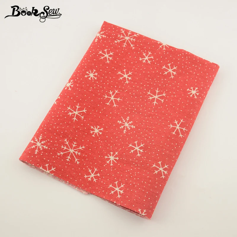 Booksew Snow Flower Design Cotton Linen Fabric Sewing Material For Tablecloth Bag Curtain Cushion Pillow Zakka Tissu CM | Дом и сад