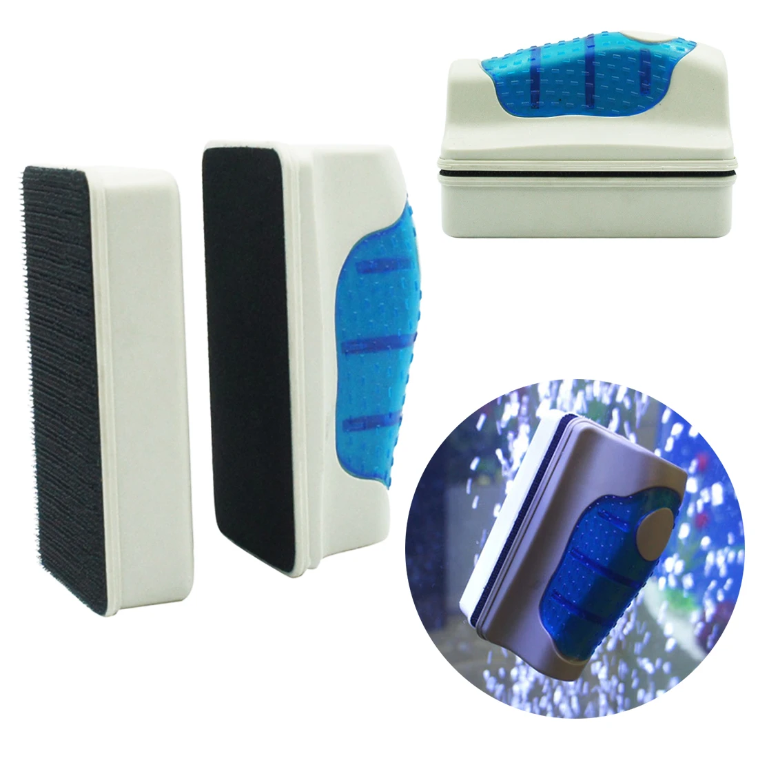 Aquarium Fish Tank Brushes Floating Clean Glass Window Algae