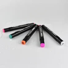 Новинка, набор маркеров для рисования, мягкая кисть, двойная головка, маслянистые маркеры на спиртовой основе, для манги, рисования, анимационного дизайна, принадлежности