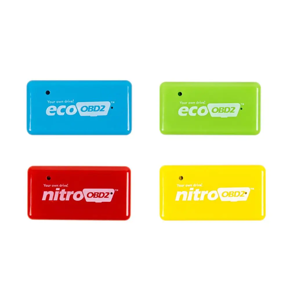 New EcoOBD2& Nitro OBD2 Gasoline Plug& Drive Performance For Benzine Eco OBD2 ECU Chip Tuning Box 15% Fuel Saving More Power