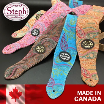 Steph Handmade PAY-2205 Paisley Genuine Leather Guitar Strap, Made In Canada
Steph Handmade PAY-2205 Paisley Genuine Leather Guitar Strap, Made In Canada