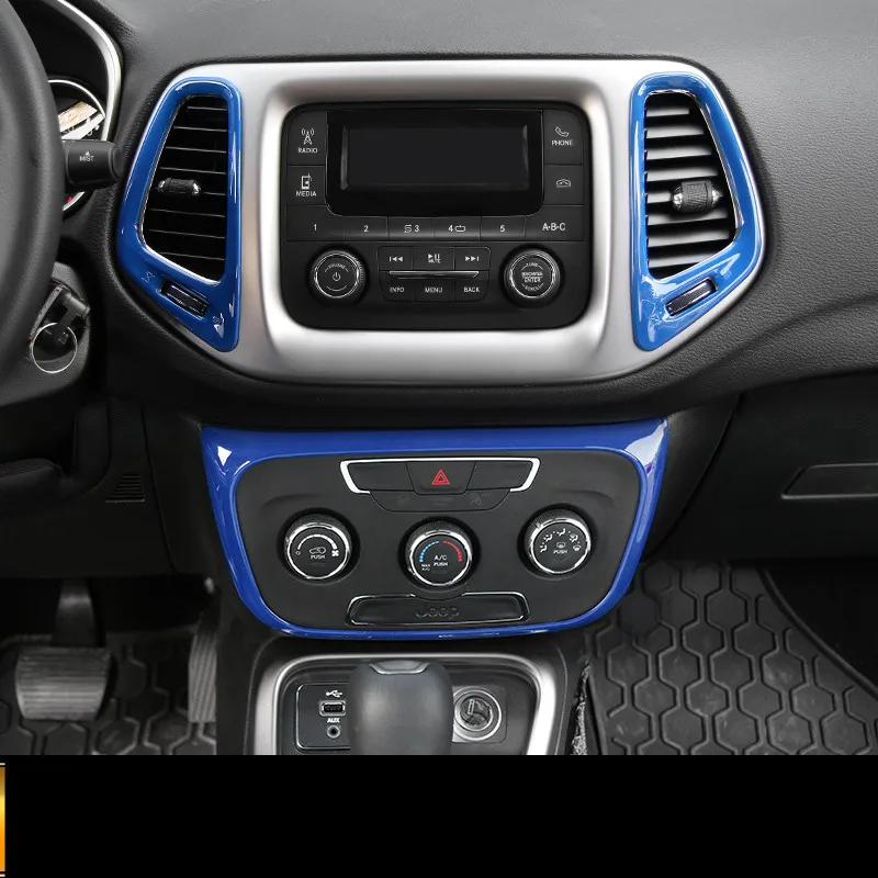 Center Console Air Outlet Decorated Frame For Jeep Compass 2017 2018