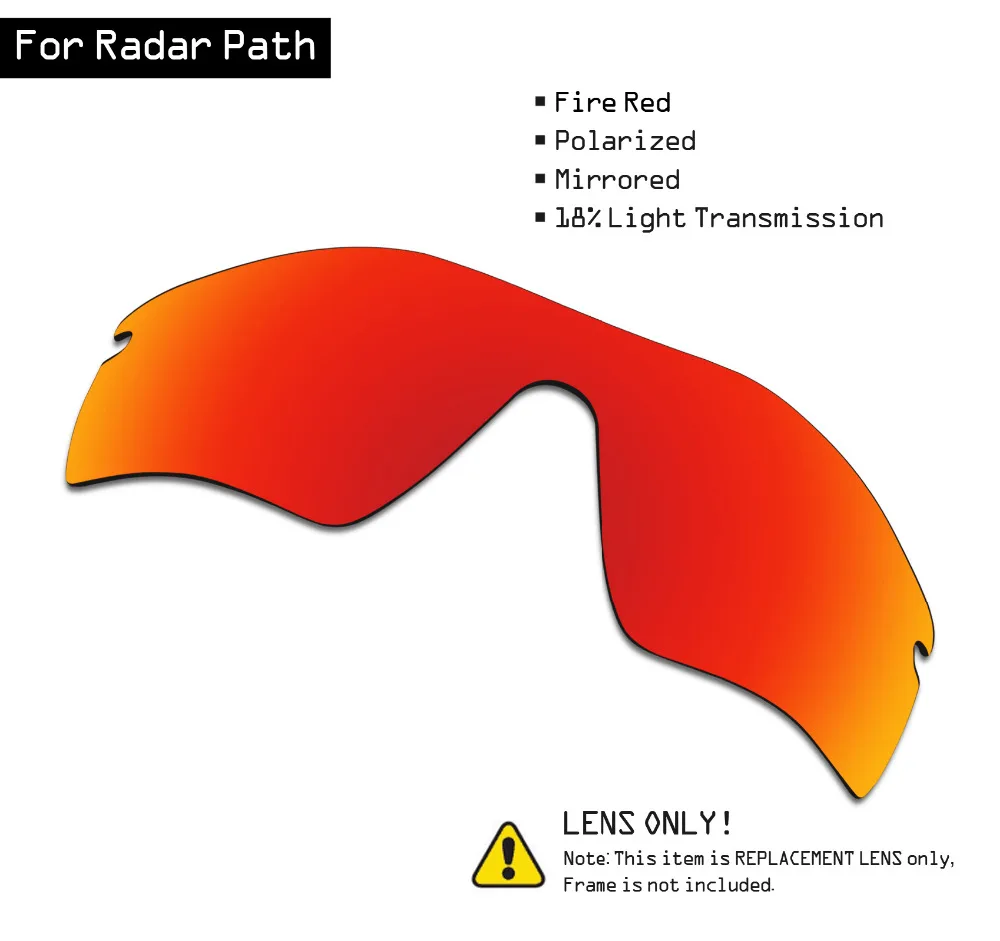 SmartVLT поляризованные солнцезащитные очки замена линз для Оукли Радар Путь-огонь красный