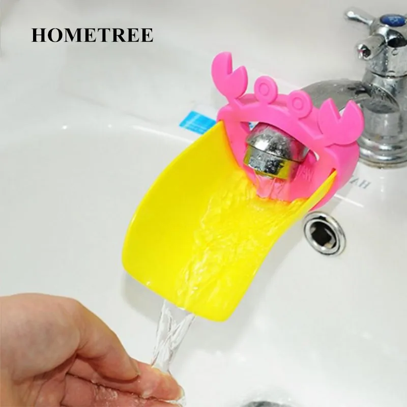 Домашний высококачественный силиконовый милый кран для раковины для ванной комнаты, расширитель для краба, для детей, для мытья рук, 4 цвета, H633
