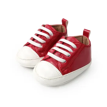 

Red Color Baby PU Leather Shoes Hot Moccs Shoes Infant Boy Girl Soft Soled Non-slip Sneakers First Walkers 0-18 Months.CX06B