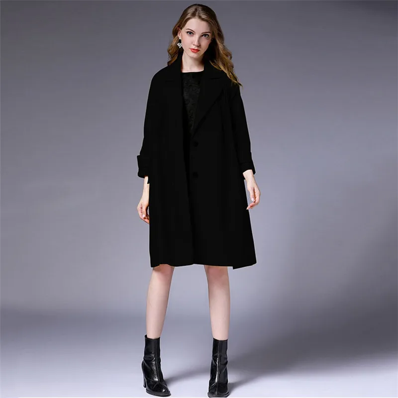 2019 spring Loose Plus Size Notched Full Sleeve Simple Fold Patchwork Thin Type Jacket New Fashion Female Coat Vestido YH145 2019 spring Loose Plus Size Notched Full Sleeve Simple Fold Patchwork Thin Type Jacket New Fashion Female Coat Vestido YH145