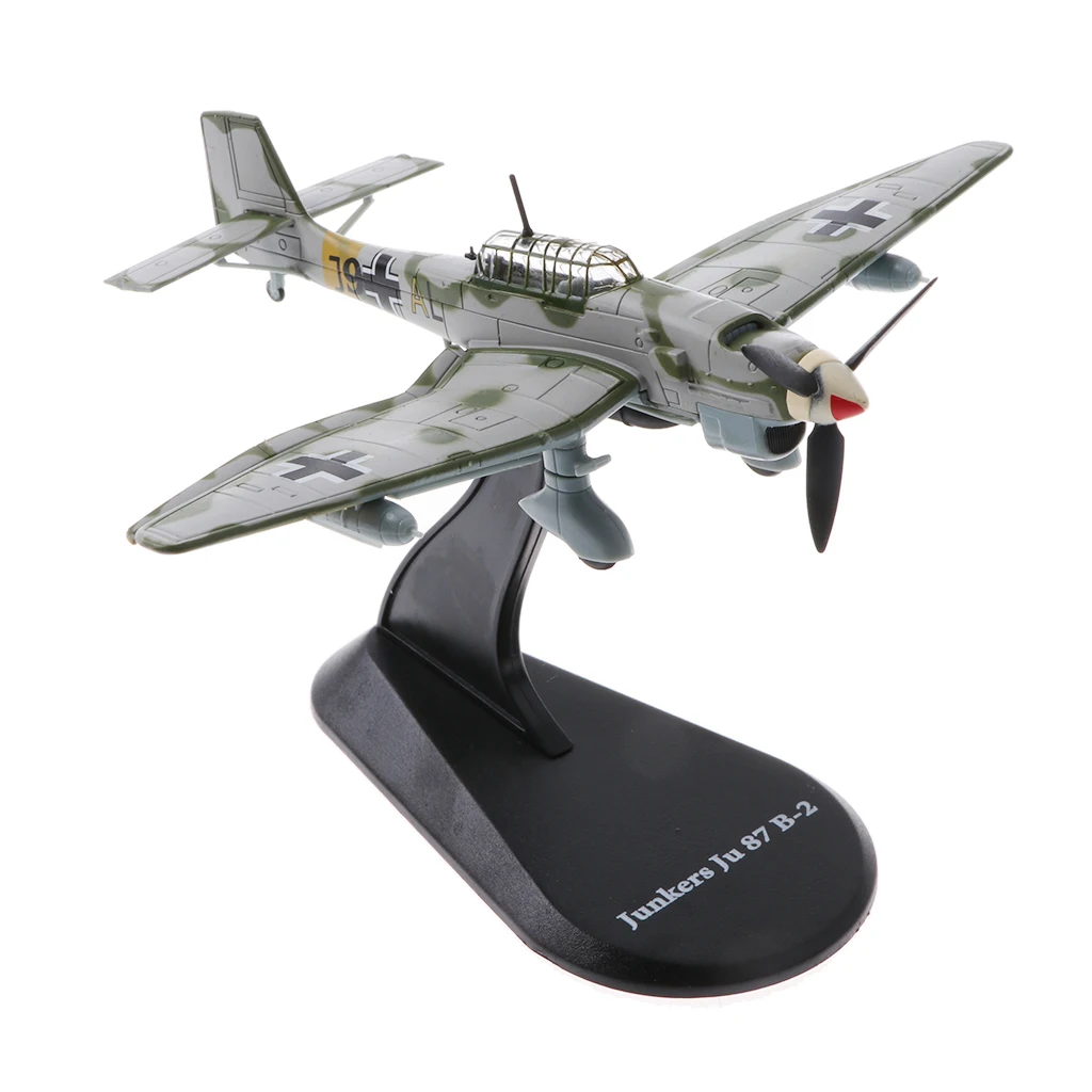

1:100 Scale Junkers Ju 87 B-2 Aircraft Diecast Army Vehicle Model Kits Collection Toy Showcase Display