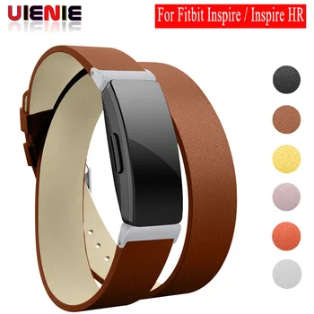 

Luxury Genuine Leather Replacement Strap for Fitbit inspire/inspire hr wrist bracelet watchstrap Black watch band High Quality