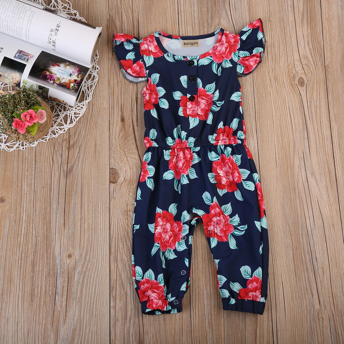 

Fashion Infant Baby Kids Girl Caters Floral Romper jumpsuit Outfit Clothes Set