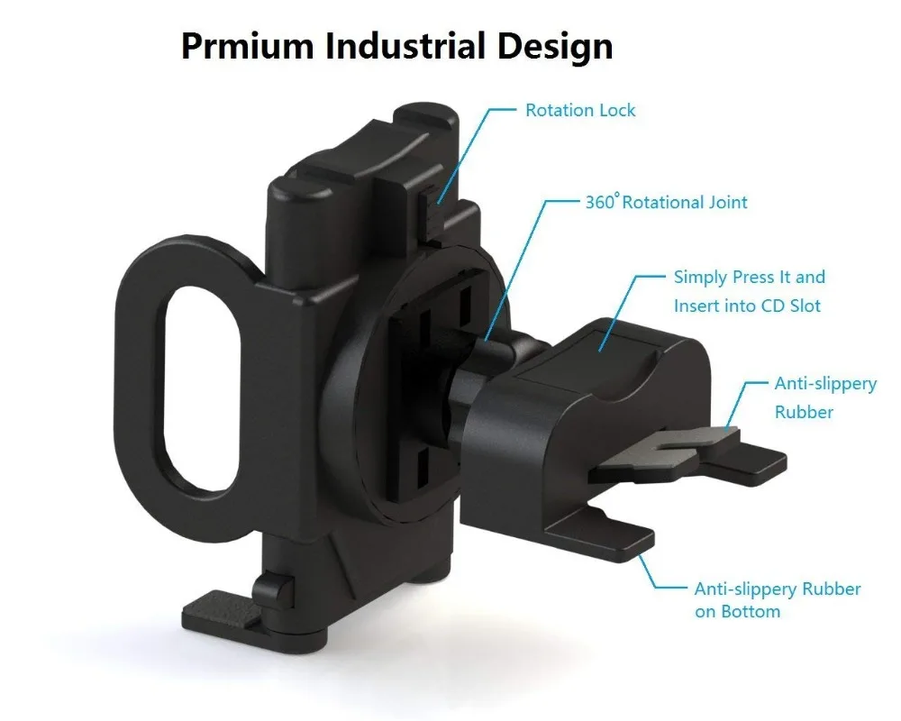 Univerola универсальный, в cd-слот держатель вентиляционное отверстие крепление стенд 360 градусов Автомобильный держатель мобильного телефона кронштейн для iPhone samsung Xiaomi gps