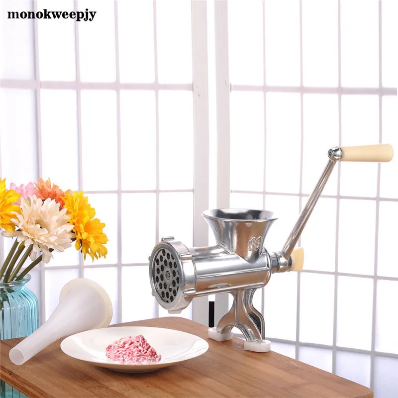 Manual Meat Grinder Machine Beef Mutton Mincer Slicer Home Kitchen Tools Metal Cutter in Meat