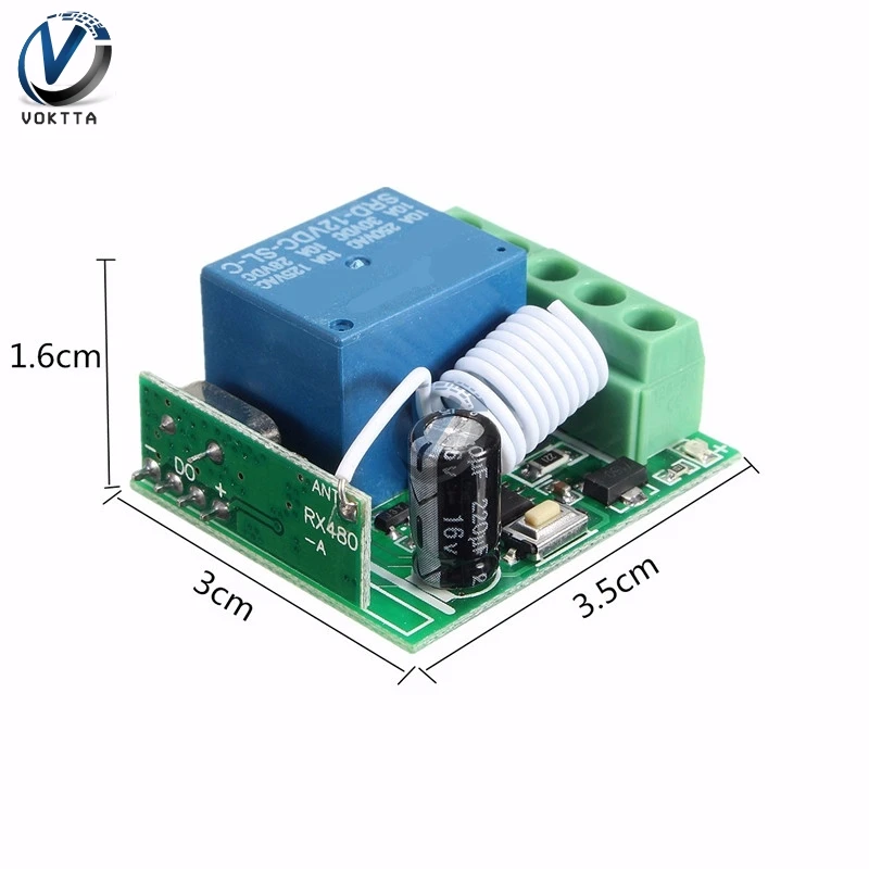 12 В постоянного тока 433 МГц беспроводной релейный модуль 1 канал RF пульт дистанционного управления переключатель приемник управления Лер плата реле задержки таймера тепловой
