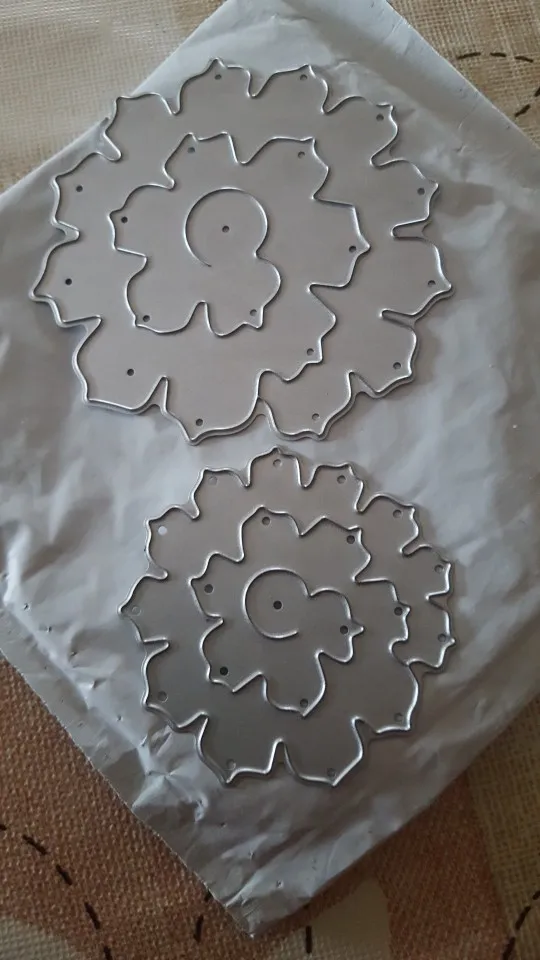  Twin Flowers Metal Cutting Die Scrapbooking Embossing Stencil Card Die For DIY Invitation Album Boo - 33014396086
