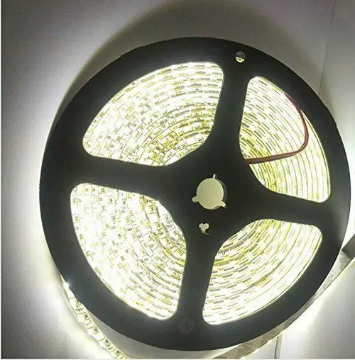16.4FT 5050SMD LED Strip 4500K 5M 300LED Flexible Light IP65Waterproof 60LED/M 12V Nature White Home decor+DC jack+AC/DC Adapter | Лампы и