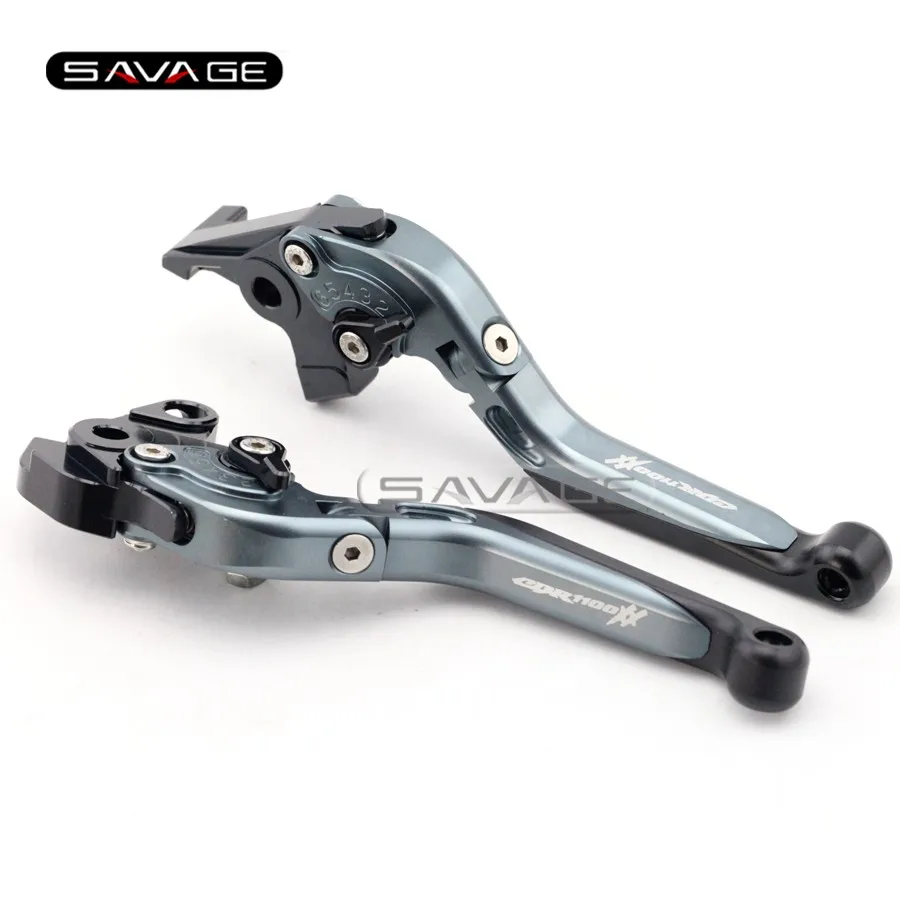 

For HONDA CBR 1100XX 1997-2007 Titanium Motorcycle Accessories Adjustable Folding Extendable Brake Clutch Levers logo CBR1100XX