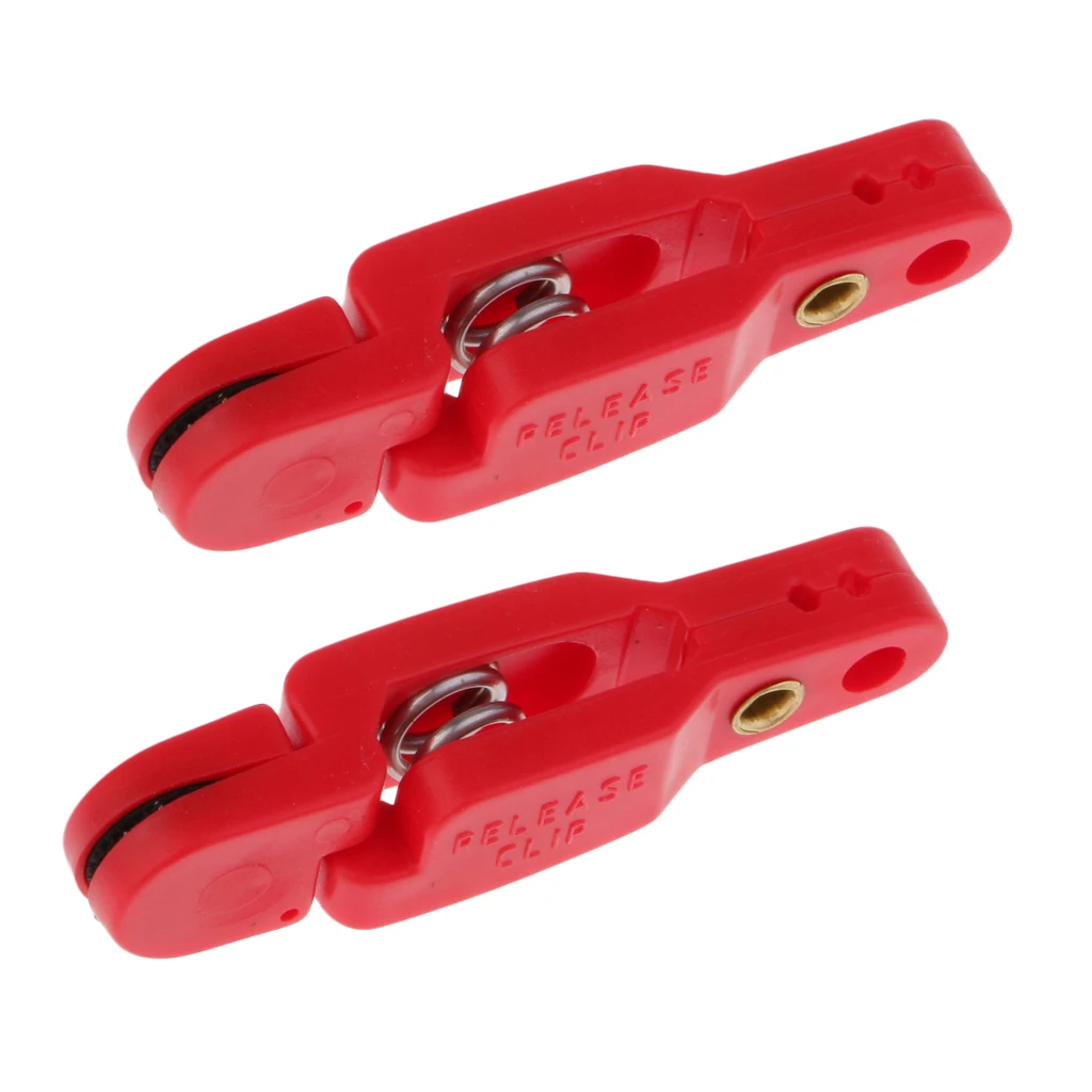 2pcs Adjustable Snap Release Clip Downrigger Release Clip for Weight, Planer Board, Kite, Heavy Tension Red