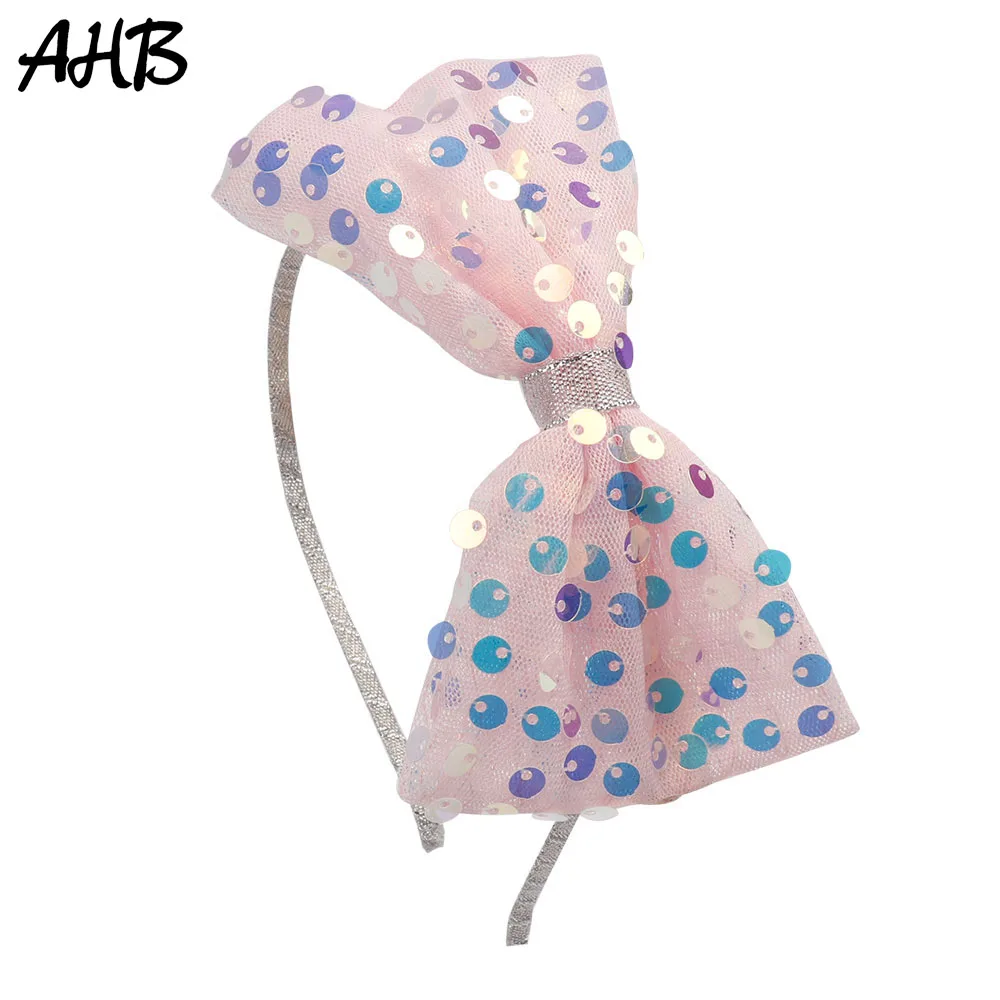 

AHB Hair Accessories Princess Hair Bands for Girls Sequin Lace Bow Korean Fashion Headband Hoop Handmade Summer Kids Headwear