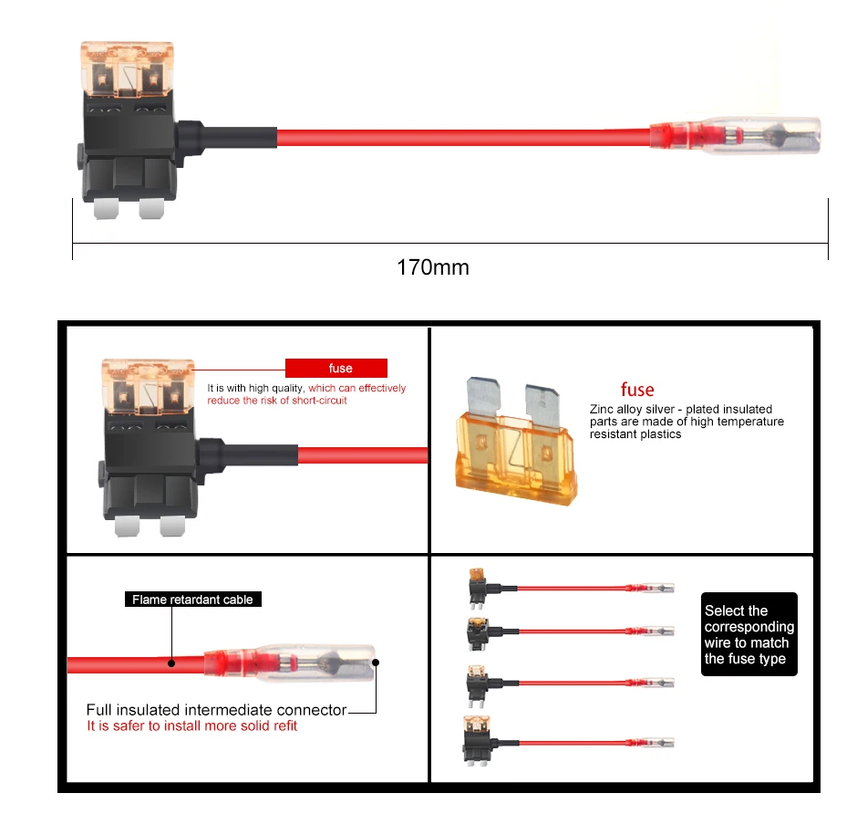 3 Ruccess K03 Micro USB Power Hardwire Kit 4 Protecting Band 12V 24V To 5V With Parking Guard For Car DVR Dash Camera
