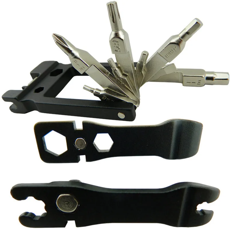 19 in 1 Bicycle Repair Tool Multi functional Tool Kits Hex Key Screwdriver Wrench Bike Tools Multi Repair Tool Kit Set #2m22 (8)