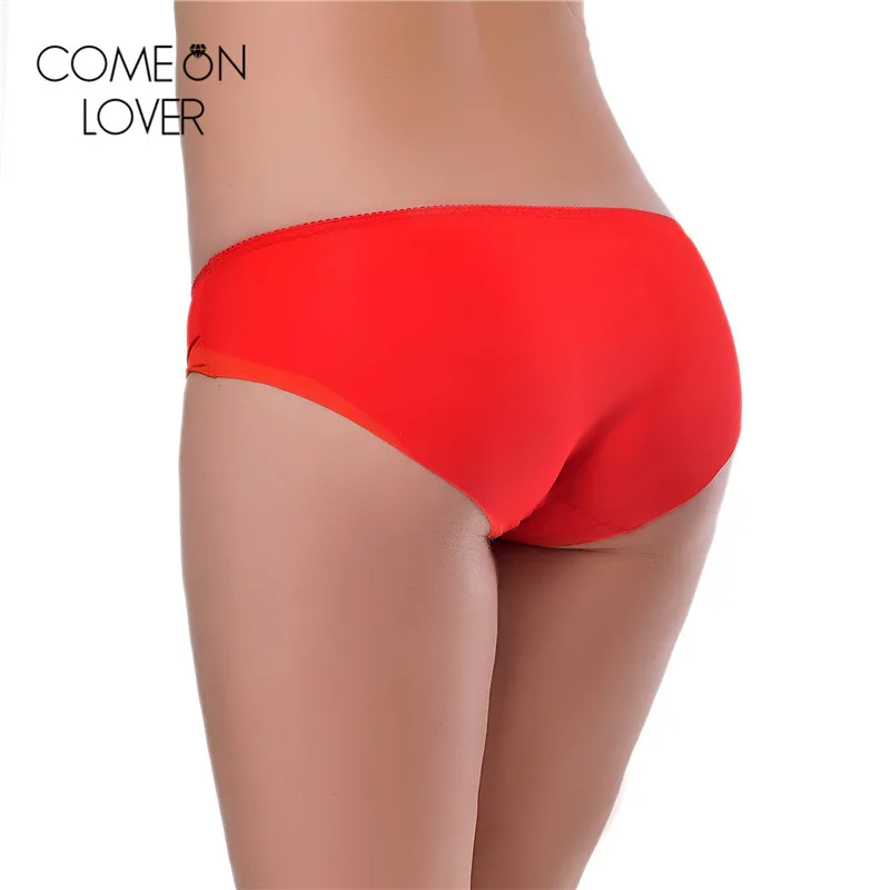 

Comeonlover Solid low waist plus size womens panty red white pink girl seamless panties popular cheap sexy briefs tanga PE5072