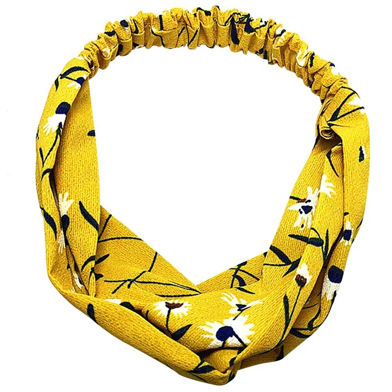 

2018 Korean Style Women Hair Accessories Turban Flower Headband Floral Prints Bandanas Elastic Hair Bands Gum Hair For Girls