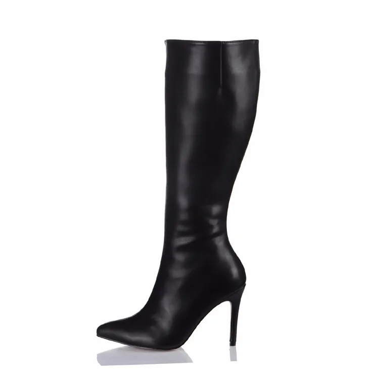 long faux leather boots