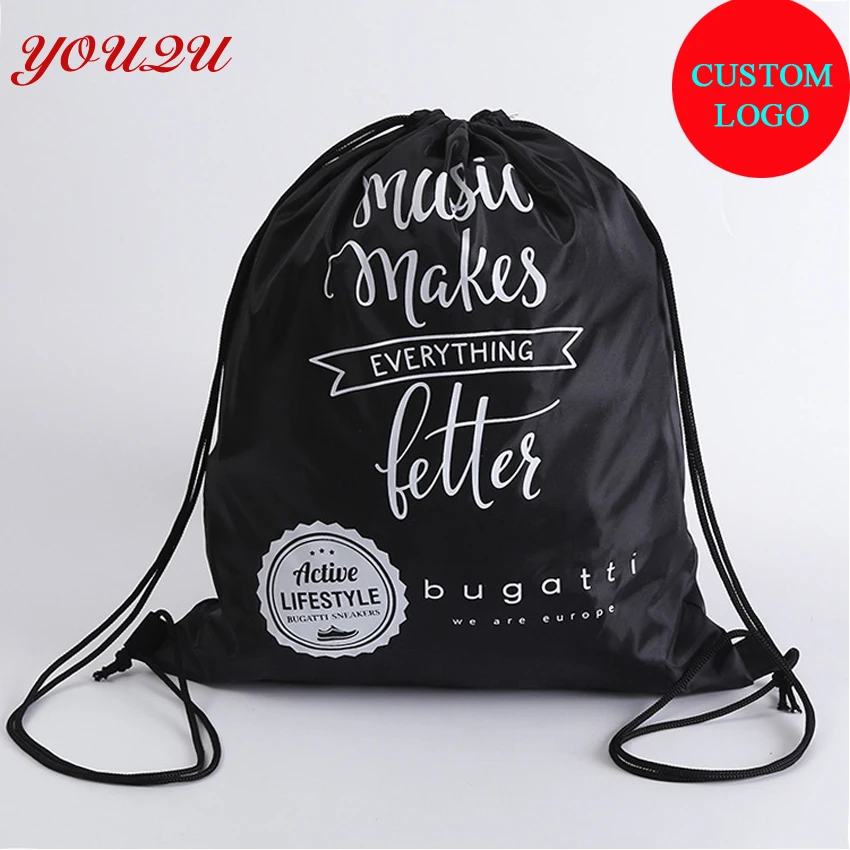 

Drawstring backpack with custommer's logo with logo printing
