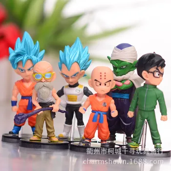 

6pcs/set Dragon Ball Z Vegeta Son Goku Piccolo Action Figure PVC Collection figures toys for christmas gift brinquedos