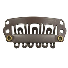 HTHL! 10 шт. коричневые защелкивающиеся зажимы u-образные металлические заколки для волос для наращивания DIY