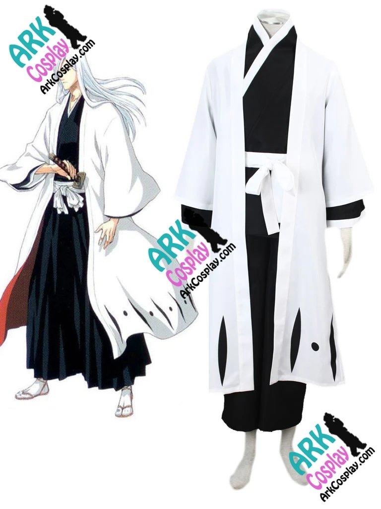 Bleach Ukitake Jyushirou Cosplay Captain Kimono Cosplay White Mens