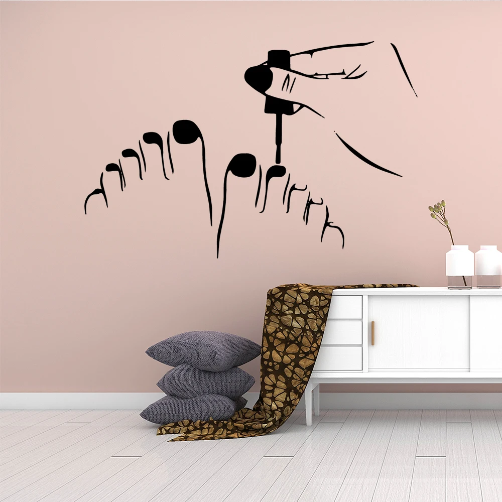 Creative Wall Decal Nail Salon Wall Art Stickers Vinyl Decals For Nail Salon Room Decor Sticker Vinyl Mural Wallpaper Poster