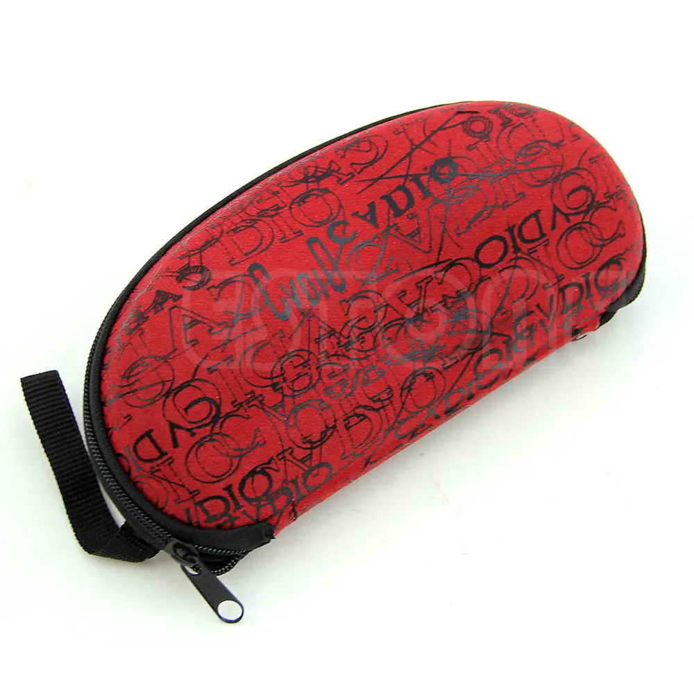 Переносной Жесткий Чехол для солнцезащитных очков на молнии - Цвет: red
