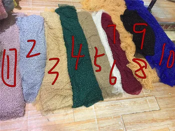 

10 colors option Pretty design embroidery beaded tulle mesh lace fabric YG-495 with good quality for fashion dress or party
