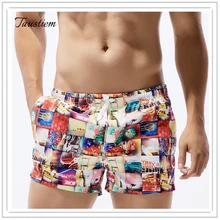 Бренд Taustiem, мужские купальники, пляжные шорты, боксеры, морские повседневные короткие плавки, быстросохнущие Короткие Брюки с карманами