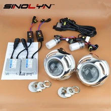 SINOLYN Стайлинга Автомобилей 3.0 дюйм(ов) HID Би-ксеноновые Проектора Объектив Фара Дооснащения Ксеноновые Фары Комплект H1 H4 H7 4300 К 6000 К 8000 К
