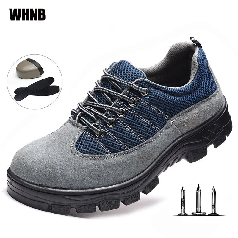 

Men Labor Insurance Shoes Steel Head Anti-smashing Anti-piercing Protective Safety Shoes Women Breathable Deodorant Work Boots