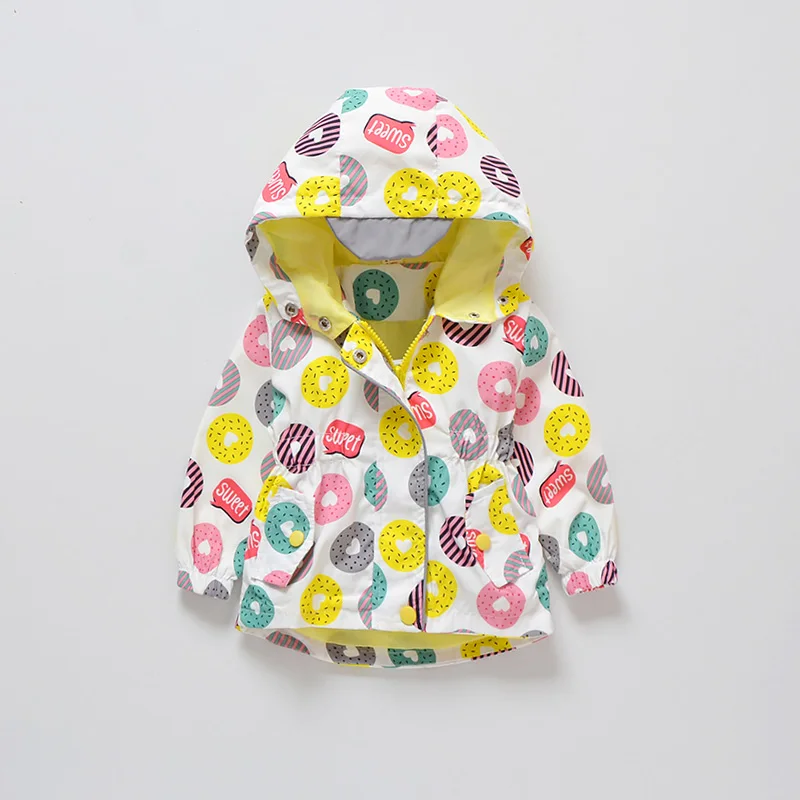 Bear Leader/пальто и куртки для девочек; Осенняя Брендовая детская одежда; Верхняя одежда с капюшоном и принтом птиц и цветов - Цвет: AZ1769