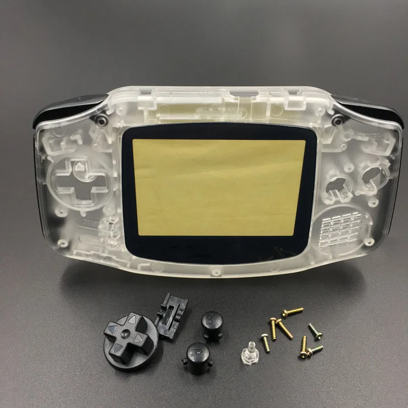 

Clear+ Black Housing Shell Button Parts for Gameboy Advance GBA Repair