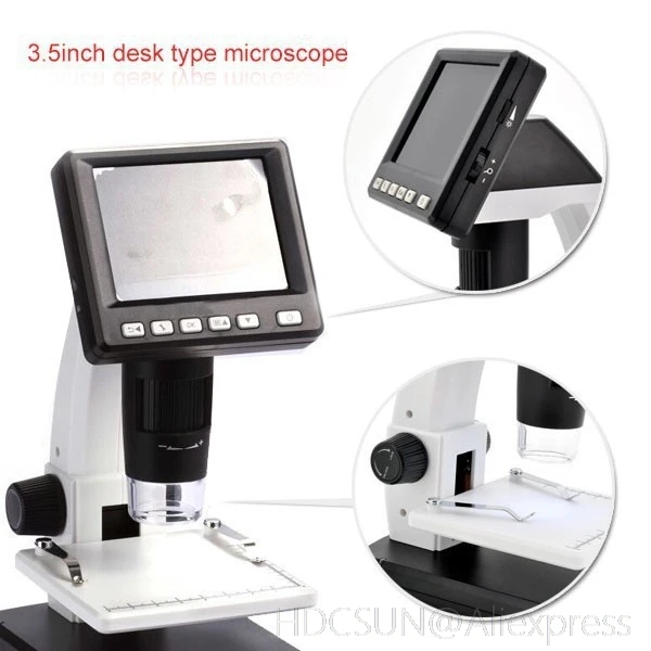 

3.5 inch LeD Digital 5 Megapixels Microscope 8 LED Camera Video Recorder 500X Magn