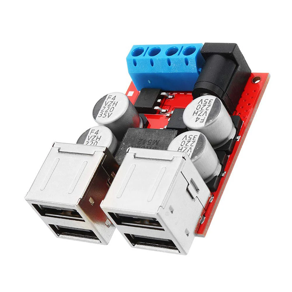 Дропшиппинг DC 8 V 35 до 5V 8A понижающий модуль питания 4 портовый USB телефон