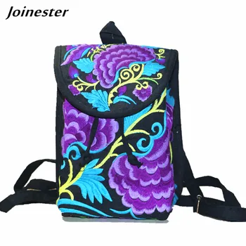 

Girls Embroidery Backpacks Women Ethnic Small Satchel Casual Rucksacks Drawstring Flap Backpack Travel Bags Woman Daily Packs