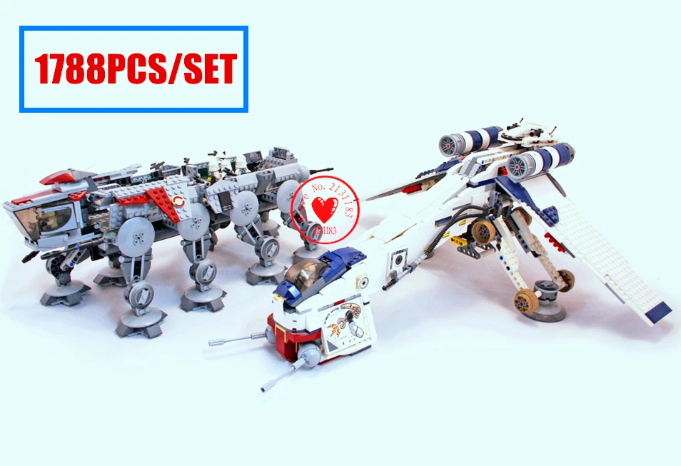 

New the Republic Dropship driod star fighter fit legoings Star Wars figures technic Building Blocks Bricks diy Toy gift kid boy