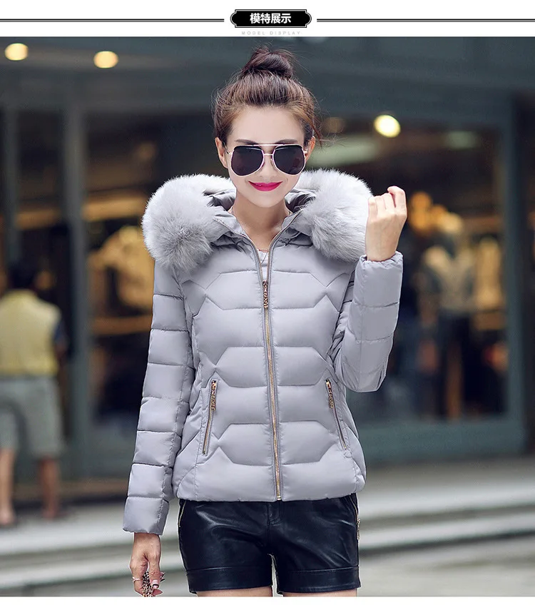 Зимнее женское пальто, модное, одноцветное, на молнии, короткое, женский пуховик, хлопковая куртка, женские пальто с капюшоном, теплая верхняя одежда