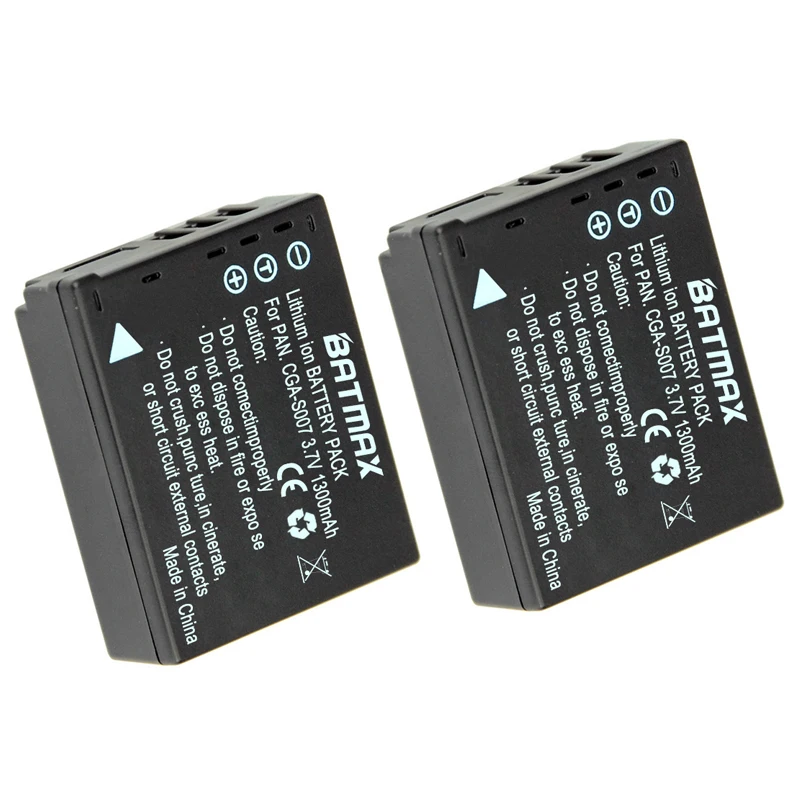 

2PCS CGA-S007E CGA S007E S007 S007A BCD10 Camera Battery for Panasonic DMC TZ1 TZ2 TZ3 TZ4 TZ5 TZ50 TZ15 Batteries