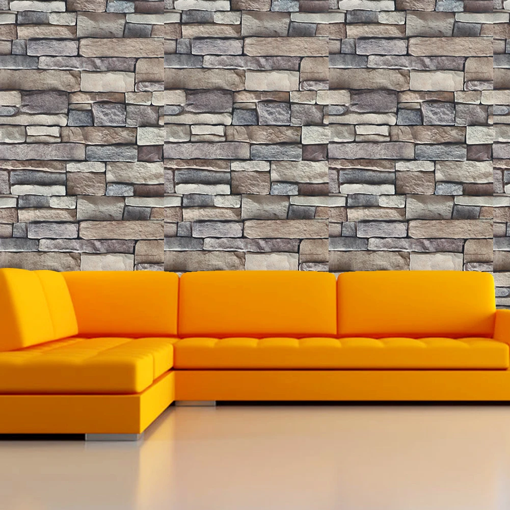 3d Brick Stone Wall Sticker deep cool