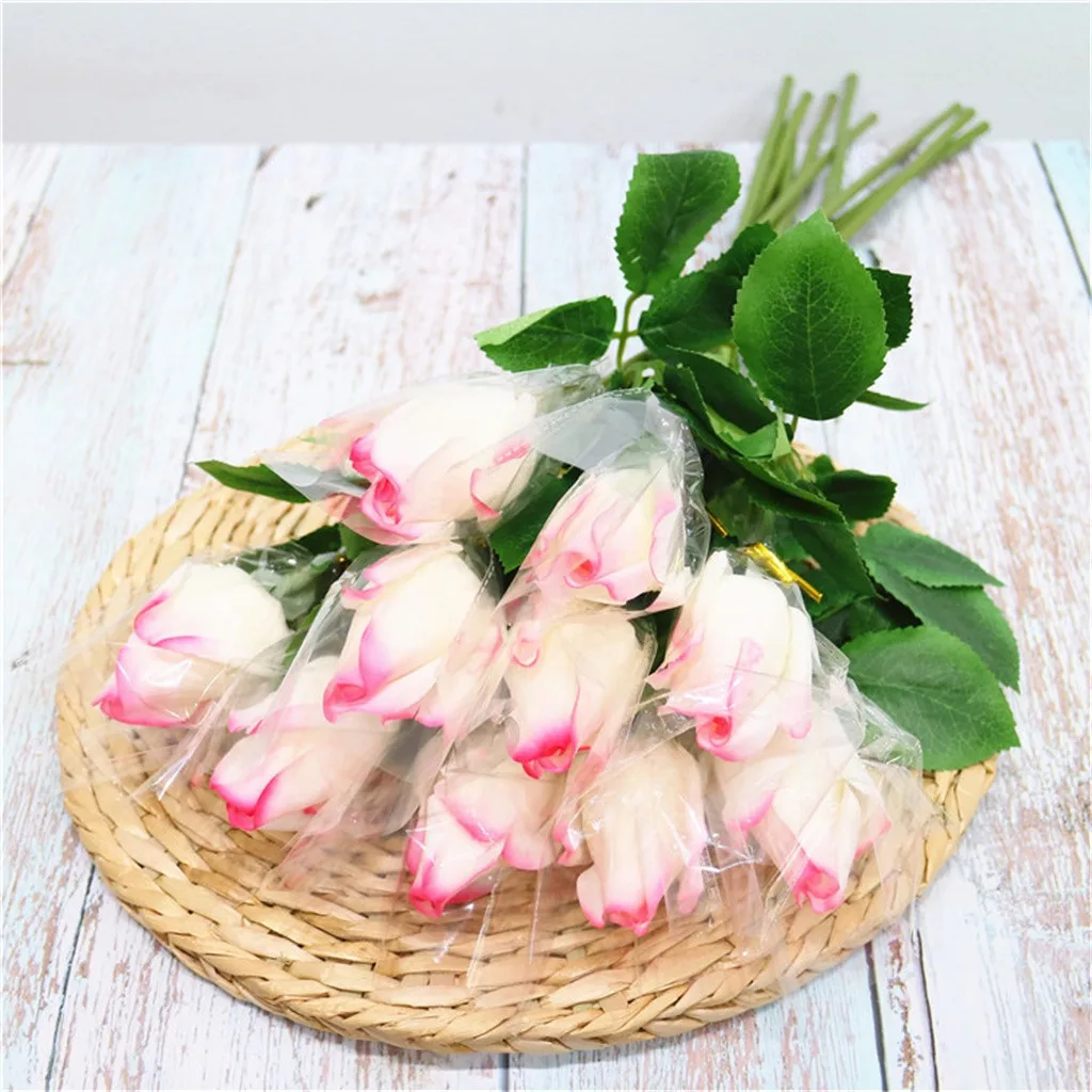 Искусственный цветок для DIY домашнего офиса свадебное украшение увлажняющий букет роз украшения подарки l0718