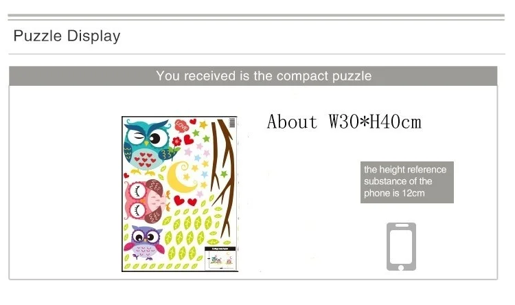 Настенный Стикеры для украшения комнаты Съемный Водонепроницаемый с рисунками зверей из мультфильмов сова, Настенная Наклейка для домашнего декора Стикеры s Декор