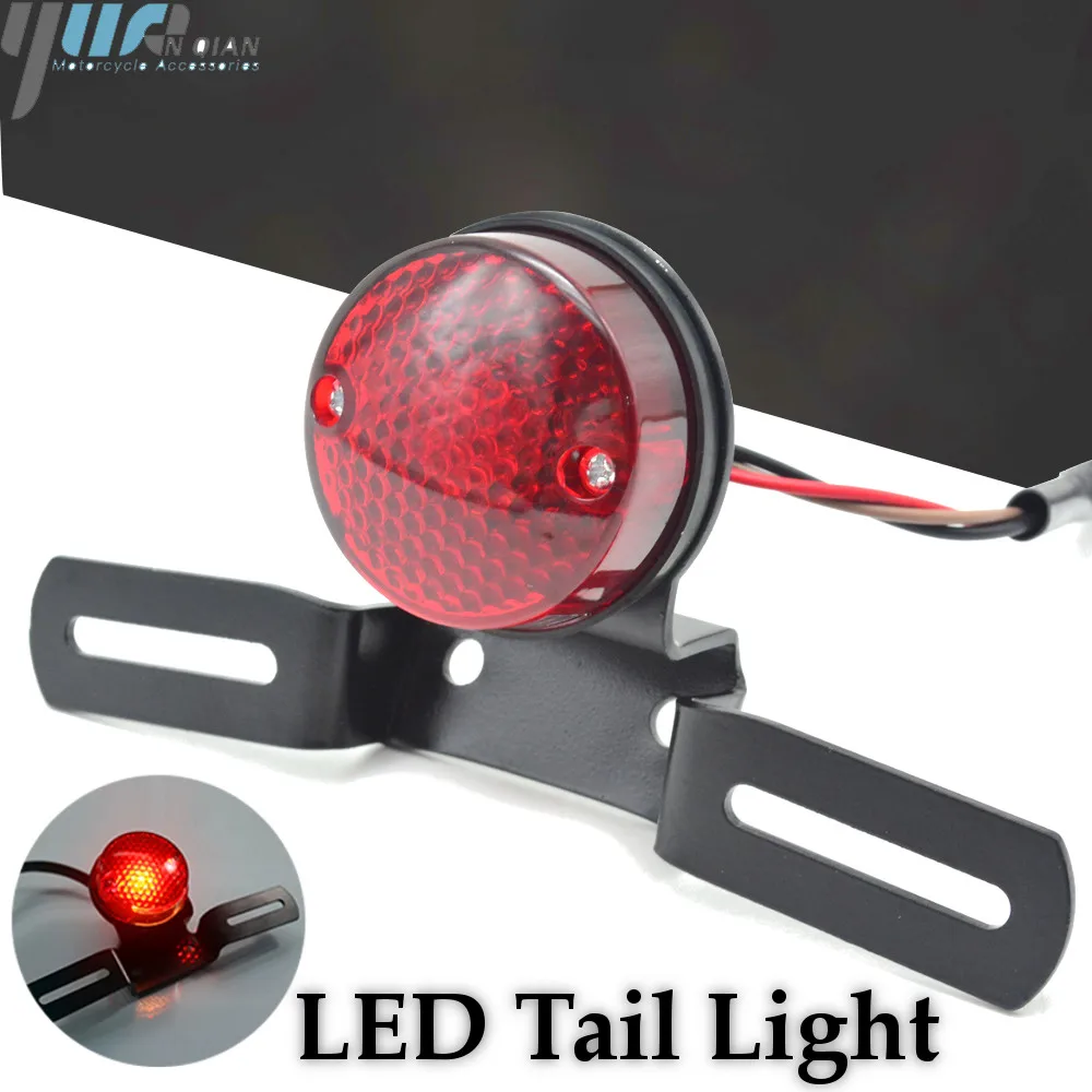 

Motorcycle LED Retro Red Rear Tail Brake Stop Light Lamp For Harley Motocicleta Bulbs Lights Motorbike RED Brake Tail Rear Lamp