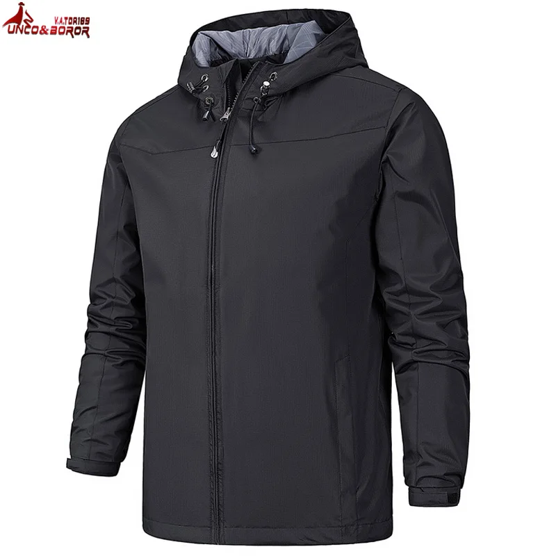 

UNCO&BOROR spring Men Brand Clothing Sportswear Men Fashion Thin Windbreaker military Jacket Coats Outwear Hooded Men Jackets